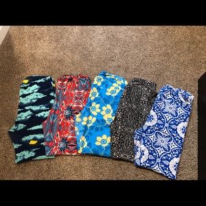 5 PAIRS OF LULAROE LEGGINGS TALL AND CURVY